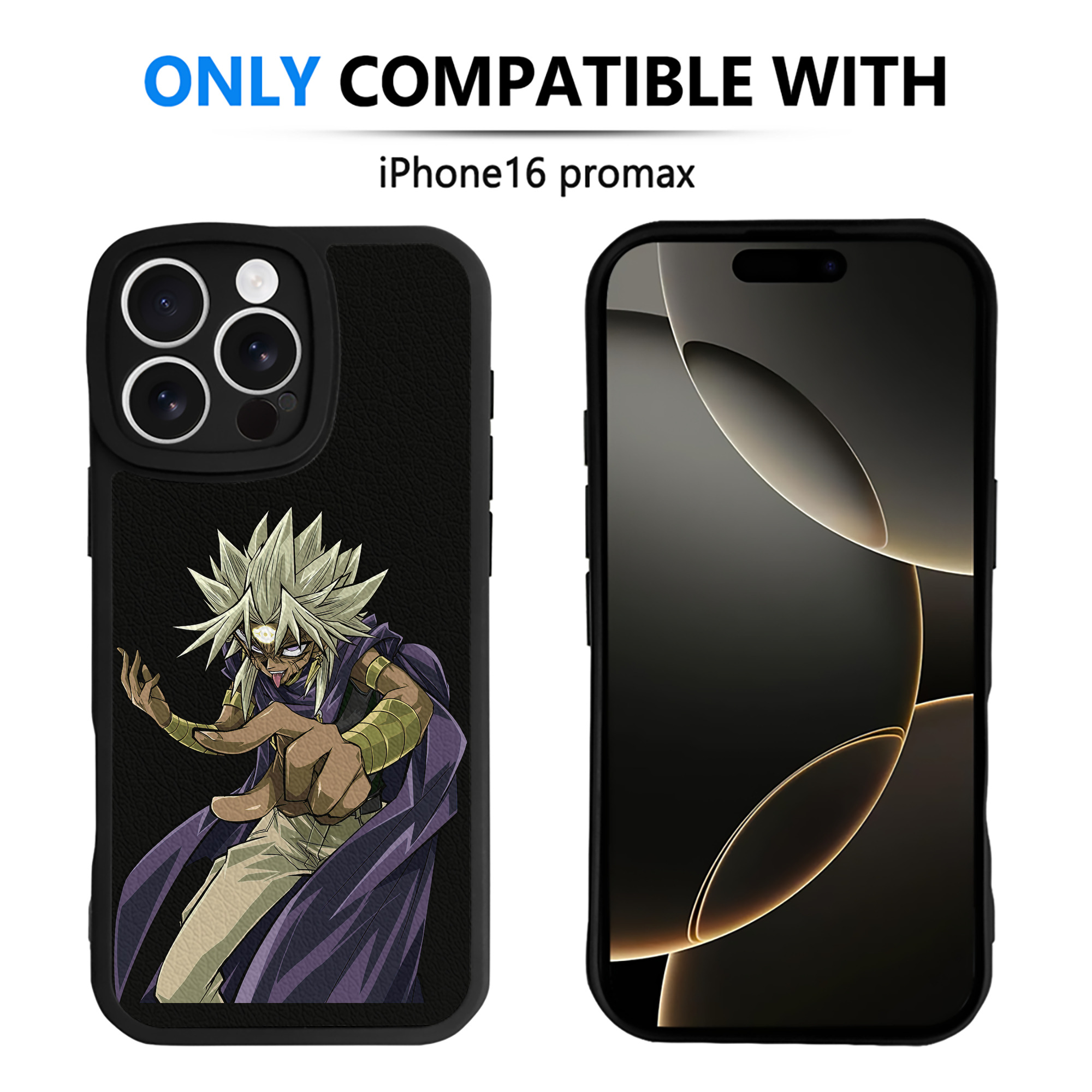 （画像用） 遊☆戯☆王 Yu-Gi-Oh! 【iPhone 16シリーズ対応】シリコンスマホケース（レザー調） 材質：シリコン